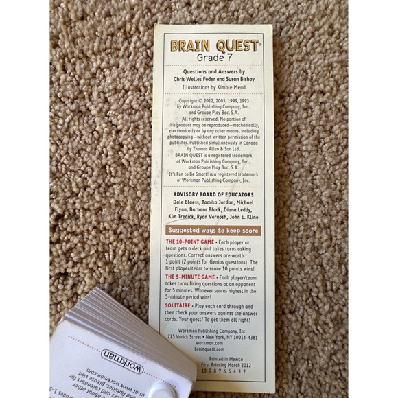 Brain Quest Trivia Cards - Picture 3 of 4